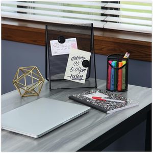 UNV20019 Universal 4.13 Pulgadas Diámetro x 6 pulgadas Portalápices de Metal Negro de 3 Compartimentos, Material Plástico - Product Image 4