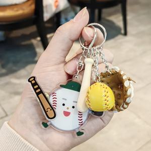 Porte-clés Souvenirs pour Amateurs de Sport, Sangle de Téléphone Faite à la Main, Breloques de Sac, Porte-clés Mignon en Acrylique Dessin Animé Baseball pour Cadeaux d'Anniversaire Garçon - Product Image 2