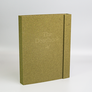 Porte-documents en tissu de lin personnalisé avec anneaux métalliques, classeur de luxe en lin avec mécanisme de reliure métallique - Product Image 1