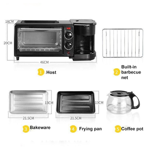 En stock 3 en 1 Food Three One Makers 3In Máquina para hacer desayunos Máquina para hacer <span class=keywords><strong>parrilla</strong></span> tostada para electrodomésticos 3 en 1 Eléctrica - Product Image 6