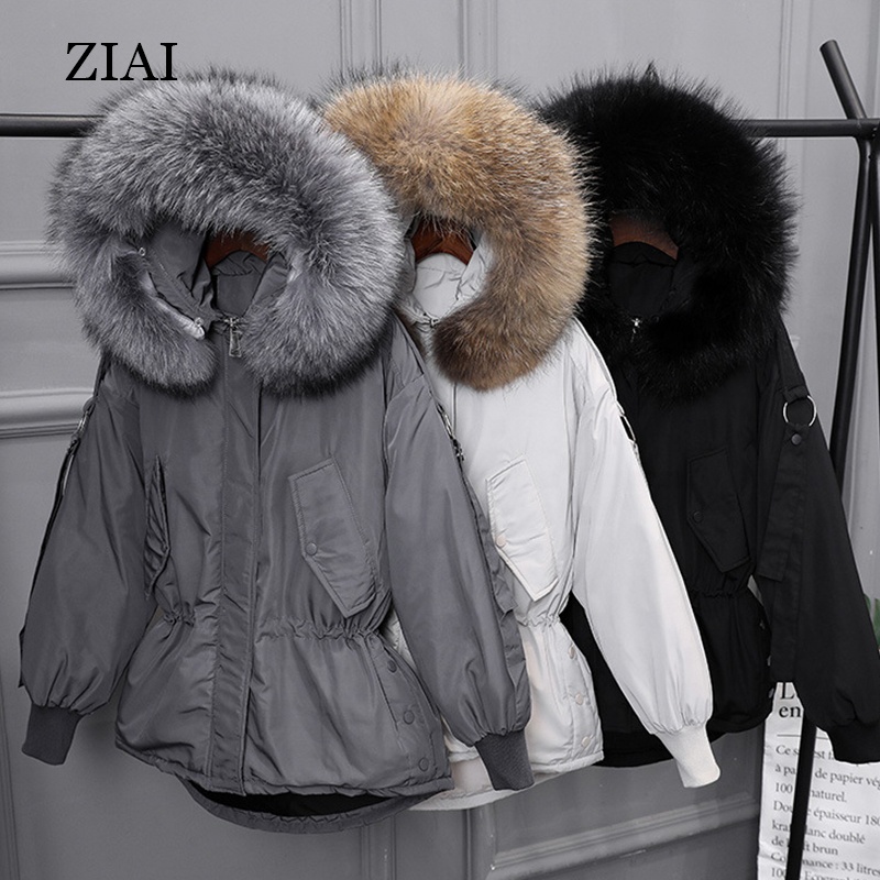 parka coat with big fur hood