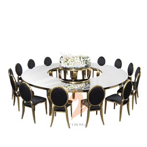 Luxurious S-shaped Glass Top <strong>Table</strong> With <strong>Gold</strong> Legs Is Perfect for Elegant and Stylish Wedding Events - Product Image 5