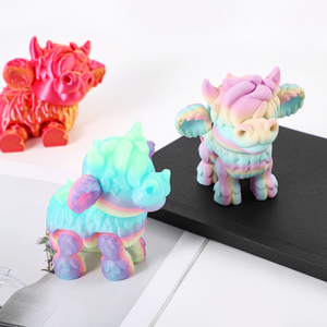 Figura de Animal Adorable Impresa en 3D, Juguete Antiestrés, Adorno de Escritorio Colorido, Regalo Creativo para Niños, Escala 1/12 - Product Image 6