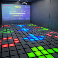Juego de Piso Interactivo LED para Niños al por Mayor, Baldosas de Luz con Sensor de Movimiento, Juego de Rejilla LED Activo para Parques Infantiles Interiores