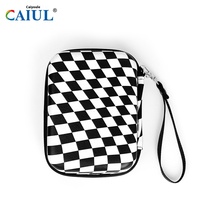 Tas Penyimpanan Portabel Keras Anti Air EVA Hitam Putih Kustom YP untuk Printer, Kabel Data, Hard Disk, Headset Digital