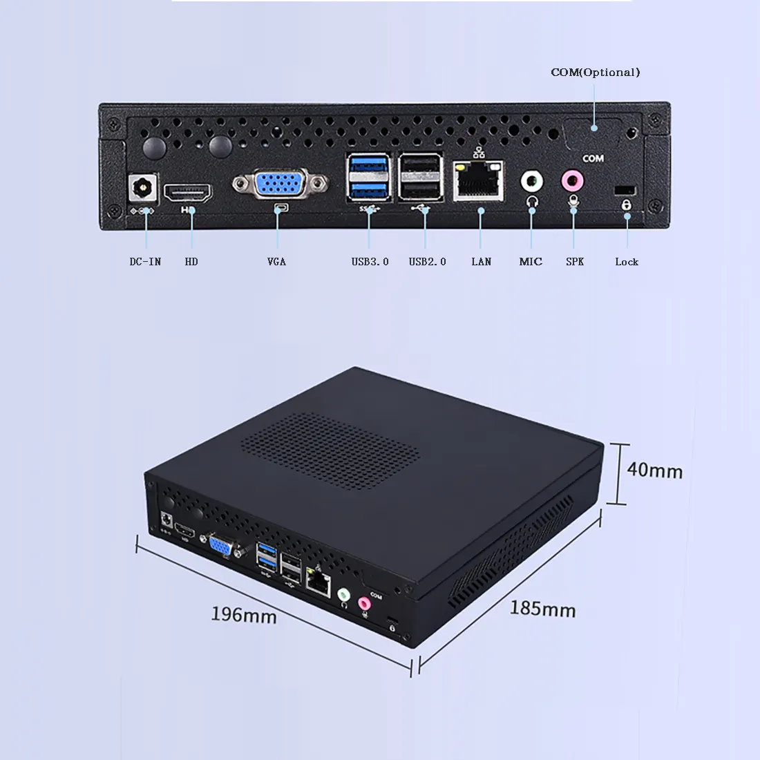 10th Intel Core I3 i5 i7 Desktop Soft Routing Mini PCs LAN Micro Computer Firewall Mini PC de baja potencia