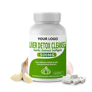 Capsule d'extrait d'huile d'ail Supplément naturel organique sain à base de plantes Vegan Detox boost Immunité Fit Intestinal Colon Softgel - Product Image 1