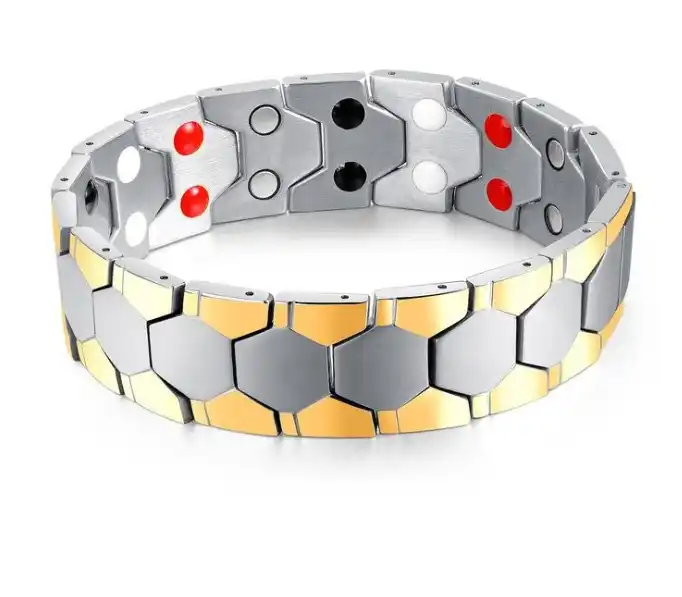 ZIVOM® Titanium Black Gold Magnet Health Therapy Bio Energy Bracelet for  Men : Amazon.in: Health & Personal Care