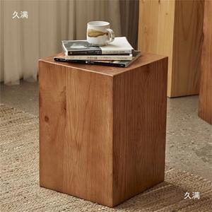 Zen Mu Dun <span class=keywords><strong>Ji</strong></span> Feng Table Console carrée en bois massif Hôtel moderne Xuanguan Base <span class=keywords><strong>Zi</strong></span> Ornements chez l'habitant Plusieurs Art Log Villa - Product Image 6