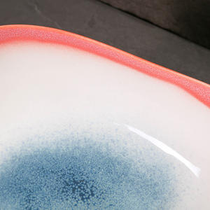 WEIYE-Platos de cerámica esmaltados de color ovalado para servir ensalada de pasta profunda, platos fríos para restaurante - Product Image 5