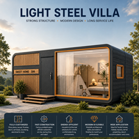 Villa moderne en acier léger, maison modulaire préfabriquée, matériaux de mobilier personnalisés, système électrique, structure pour la vie de famille