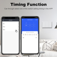 Sakelar Lampu Dinding Pintar Tuya WIFI Matter US 1/2/3/4 Gang, Kontrol Jarak Jauh via Aplikasi, Kontrol Suara, Berfungsi dengan Alexa Google Home