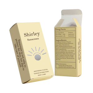 Kinh Tế Biểu Tượng Tùy Chỉnh Đồng Duy Nhất Hộp Giấy Bạc Lá In Tuck End Caron Hộp Cho Kem Chống Nắng - Product Image 1