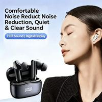 Écouteurs sans fil TWS Bluetooth 5.4 avec affichage numérique, haut-parleur de 13 mm, puce Jieli, écouteurs intra-auriculaires