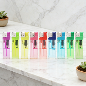Encendedor <span class=keywords><strong>de</strong></span> <span class=keywords><strong>Gas</strong></span> Desechable Electrónico Barato al por Mayor OEM <span class=keywords><strong>de</strong></span> Plástico con Llama Abierta para Cigarros - Product Image 1