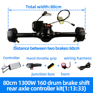 Bộ trục sau xe ba bánh/xe bốn bánh điện chở hàng 80cm 60V 1300W 2 tốc độ kèm bộ điều khiển, phanh tang trống - Product Image 2