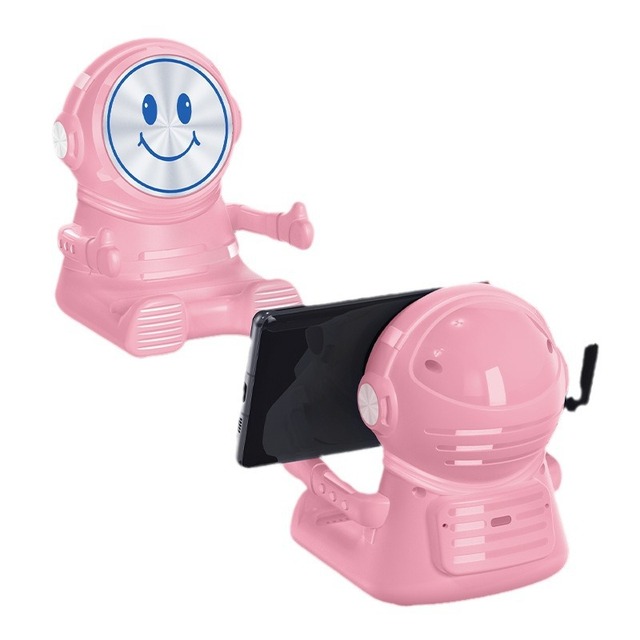 2024 Cartoon Astronaut Wireless Charging Mobile Phone Stand Creative Vertical Amplification Magnetic Phone Holder