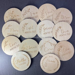 Disques en bois pour les étapes mensuelles de bébé, de 1 à 12 mois, pour l'<span class=keywords><strong>annonce</strong></span> de la naissance, cadeaux de <span class=keywords><strong>grossesse</strong></span> et de baby shower - Product Image 3