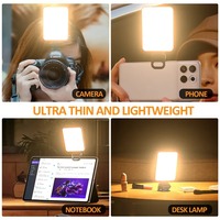 Kit de vlogging portable tendance avec clip, lumière selfie rechargeable, éclairage vidéo photographique, studio d'éclairage LED magnétique