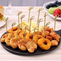 Brochettes jetables en bambou Teppo, brochettes de qualité alimentaire, biodégradables, pour barbecue, fruits, cocktails, fêtes.
