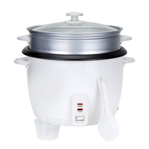 Cuiseur à riz électrique automatique 1L en acier inoxydable avec revêtement antiadhésif et cuiseur vapeur en aluminium, appareil ménager inclus - Product Image 1