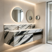 Dalle de marbre noir et blanc de haute qualité, pierre naturelle, grande taille, imperméable, durable, pour comptoirs de cuisine, meubles de salle de bain et surfaces de table basse