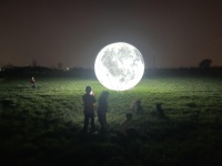 Ballon personnalisé avec logo en forme de lune pleine pour la décoration du Festival des lanternes, gonflables publicitaires