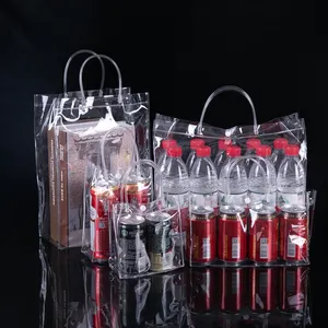 透明透明塑料手提袋化妆包软聚氯乙烯礼品手提袋包装袋带手环