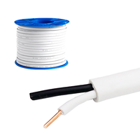 Diakui CE kabel listrik PVC konduktor tembaga fleksibel kawat kabel 2*0.75mm 2*1mm 2*1.5mm untuk rumah bangunan kawat tembaga