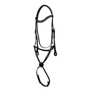 Brida de Cuero de Lujo para Caballo con Diadema de Cristal, Talla Completa, Embalaje Personalizado, Fabricada en Fábrica - Product Image 6