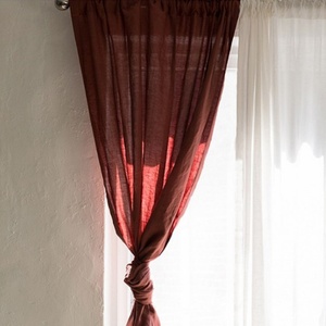 Customizable Luxury <b>Curtain</b> for the Living Room 100% Linen <b>Curtains</b> Fabric Shower <b>Curtains</b> Custom Color and Size Wholesale Woven - Product Image 3