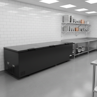Congelador Horizontal de 3 Puertas con Cerradura, Precio de Fábrica, Gran Capacidad, Acero Inoxidable, Control Digital para Supermercado