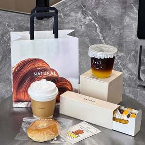 Custom White Kraft Paper Bag Eco-Friendly Grease-Proof Design for <b>Barbecue</b> Bread Snack Pizza Sushi Takeout Packaging - Product Image 2