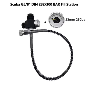 Adaptateur de remplissage G5/8" DIN 232/300 BAR pour station de plongée, de grande bouteille à petite bouteille, 250 Bar, 40 Mpa, 6 Kpsi - Product Image 2
