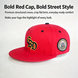 Casquette Snapback à 6 panneaux à visière plate avec broderie 3D personnalisée, style Skateboard Hip Hop Street Dance - Product Image 3