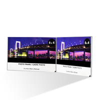 Support de table en acrylique transparent double face en forme de V pour cadre photo, idéal pour affichage de photos DIY, menus et prix publicitaires