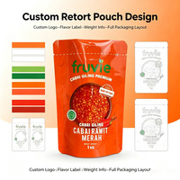 Sachet Doypack Imprimé par Gravure, Résistant à l'Humidité, Résistant aux Hautes Températures, en Plastique Stratifié pour Emballage Alimentaire (Sauce Pimentée)