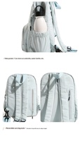 Sac à dos de mode urbaine en nylon léger, grande capacité, respirant et élégant ; Sac portable simple et adapté aux activités de plein air