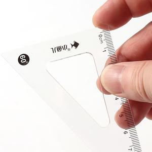 Règle triangulaire Little Fish 60 degrés en plastique, outil de géométrie pour étudiants - Product Image 1