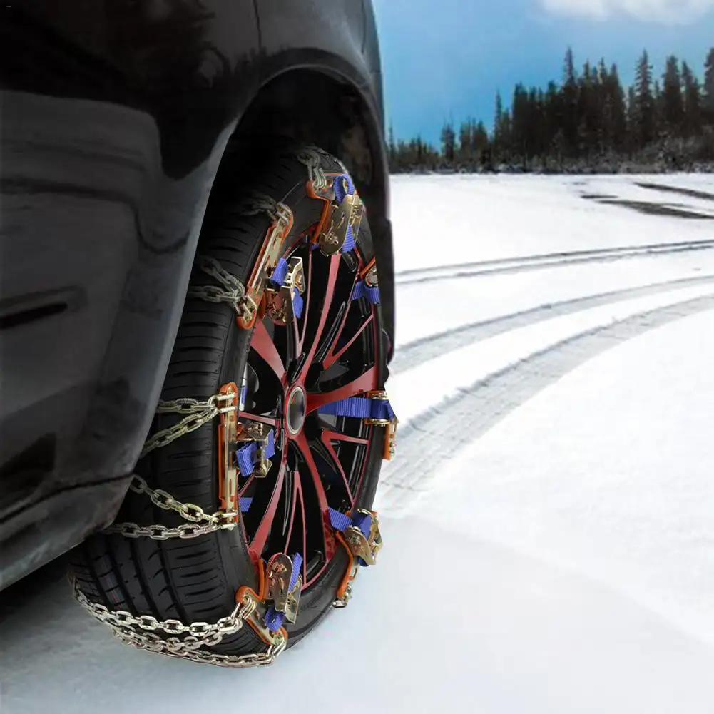 Cadena de emergencia para neumáticos de coche sedan SUV, cadenas de deslizamiento para neumáticos de coche