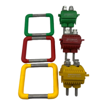 Pince de mise à la terre isolée en aluminium tricolore avec anneau de mise à la terre, connecteur perforant l'isolation IPC pour accessoires de câbles ABC