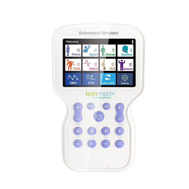 Konmed KM580 Four Channel Touch Screen Electrical Stimulation Device Pelvic Sport Dysphagia FES NMES TENS Biofeedback Stimulator