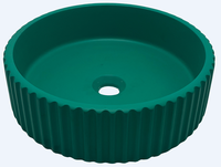 YADY KY0037 Guangdong Lavabo ovale moderne en travertin finition polie, évier à poser, capacité 9L, garantie 2 ans, sans trou pour robinet