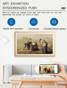 <span class=keywords><strong>Cadre</strong></span> photo numérique BOE 21,5 pouces Full HD 1080p avec application pour téléphone Android, avec adaptateur secteur et effet de peinture à l'huile - Product Image 4