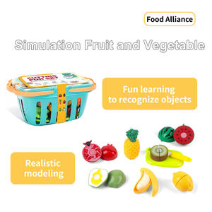 ラッキー・トイズ カスタマイズごっこ遊びキッチン 食材カットフルーツ野菜おもちゃセット 子供用プラスチック製シミュレーション食品カットおもちゃ - Product Image 3