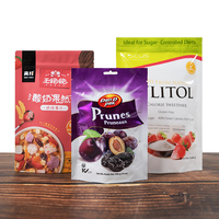 Sachet Doypack Personnalisé Imprimé avec Fermeture Éclair et Fenêtre Transparente, en Plastique Alimentaire pour Emballage de Snacks