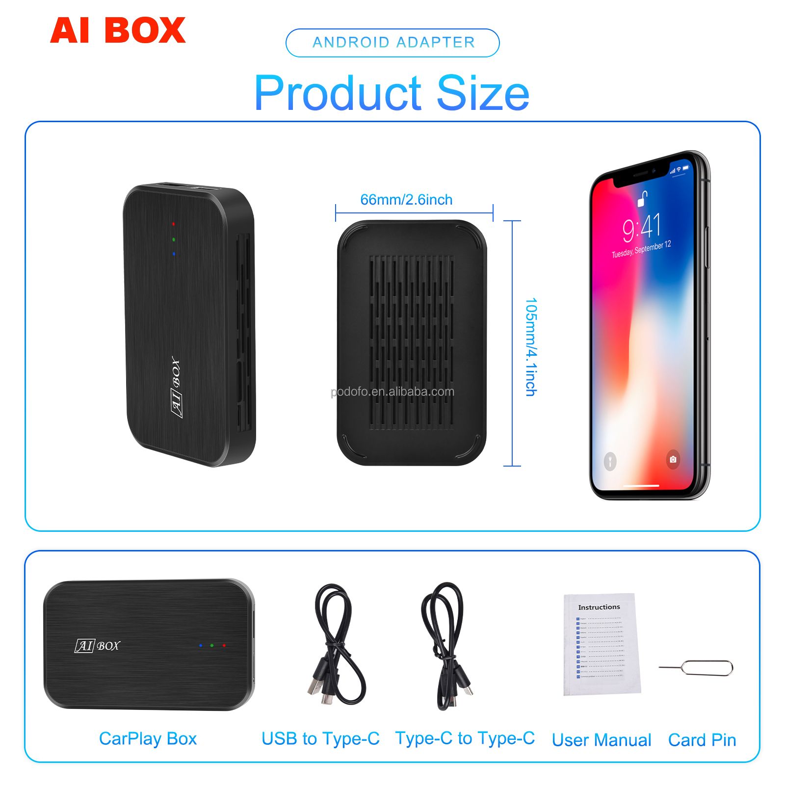 Upgrade Your Car with the Android CarPlay AI Box 2+32GB - Wireless