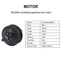 Kit de conversion de vélo électrique avec moteur de moyeu 36V 250W/350W, propulsion avant/arrière, construction en acier pour vélo à assistance au pédalage