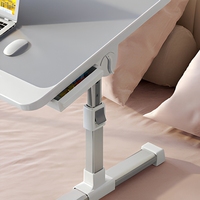 Table de lit pliable pour ordinateur portable, support d'ordinateur réglable en hauteur, table portable avec tiroir pour la maison, le bureau et le gaming