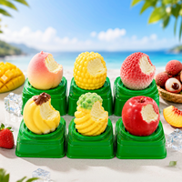 Vente en gros de glaces 3D virales en forme de fruits : pomme, litchi, mangue, pêche, citron, raisin, banane